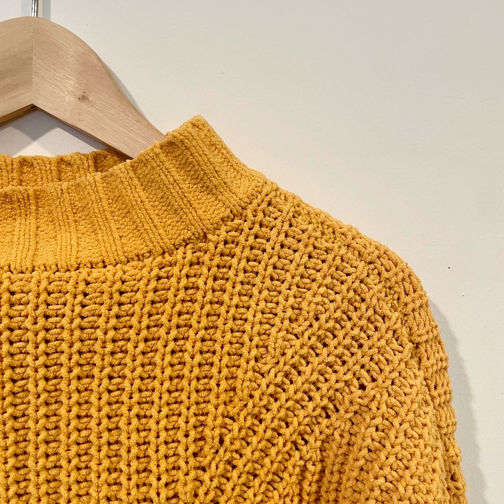Cozy Mustard Knit Sweater